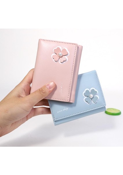 2021 Yeni Moda Kadın Cüzdan Kısa Kakma Inci Kısa Sevimli Küçük Cüzdan Bayan Kart Tutucu Kız Kimlik Çantası Kart Tutucu Bozuk Para Cüzdanı (Yurt Dışından) fırsatları