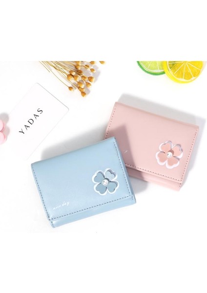 2021 Yeni Moda Kadın Cüzdan Kısa Kakma Inci Kısa Sevimli Küçük Cüzdan Bayan Kart Tutucu Kız Kimlik Çantası Kart Tutucu Bozuk Para Cüzdanı (Yurt Dışından) indirimleri