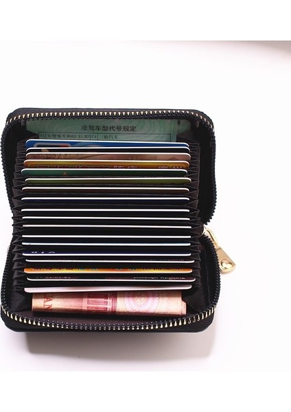 Kartvizitlik Cüzdan Kadın/erkek Gri Banka/kimlik/kredi Kartı Tutucu 20 Bit Kart Cüzdan Pu Deri Kılıfı Korur Bozuk Para Cüzdanı (Yurt Dışından) fırsatları