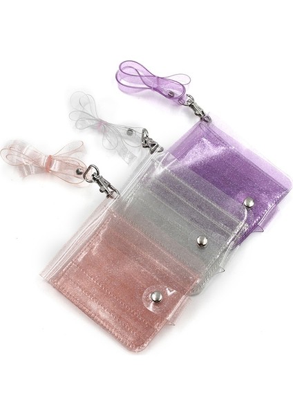 Kadın Çanta Pvc Şeffaf Şeffaf Jöle Çanta Mini Para Cüzdan Kart Sahibinin Temizle Cüzdan Bayan Çanta Cüzdan Jöle Kart Sahibinin (Yurt Dışından) fırsatları