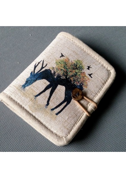 2018 Yeni Varış Keten Kanvas Cüzdan Kadın Kız Çocuklar Hediye Küçük Moda Kısa Cüzdan Kişilik Güzel Bozuk Para Cüzdanı (Yurt Dışından)