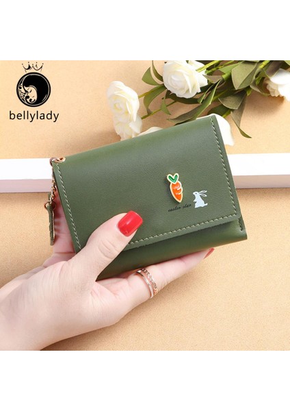 Kadın Cüzdan Sevimli Hayvanlar Üç Katlı Kısa Cüzdan Moda Çok Fonksiyonlu Kart Yuvası Kısa Cüzdan Kızlar Için (Yurt Dışından)