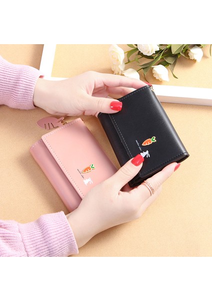 Kadın Cüzdan Sevimli Hayvanlar Üç Katlı Kısa Cüzdan Moda Çok Fonksiyonlu Kart Yuvası Kısa Cüzdan Kızlar Için (Yurt Dışından) fırsatları
