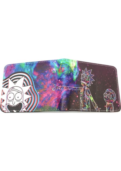 Karikatür Cüzdan Para Cebi Kredi Kartı Fotoğraf Erkek ve Kız Pu Kısa Çanta (Yurt Dışından)