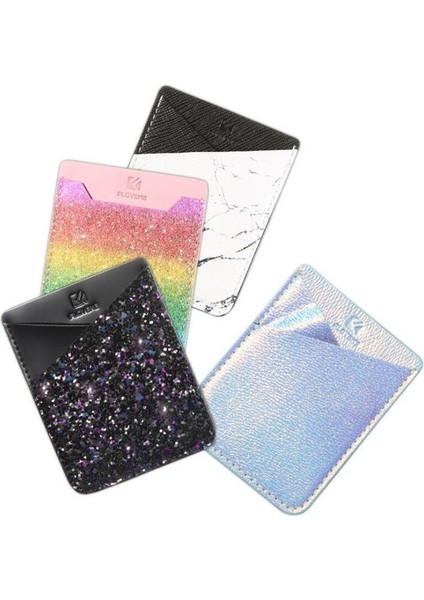 1 Adet Yapışkanlı Etiket Telefon Cebi Cep Telefonu Kart Üzerinde Sopa Cüzdan Esnek Kredi Kartları Kimlik Kartı Tutucu Kılıfı Kol (Yurt Dışından)