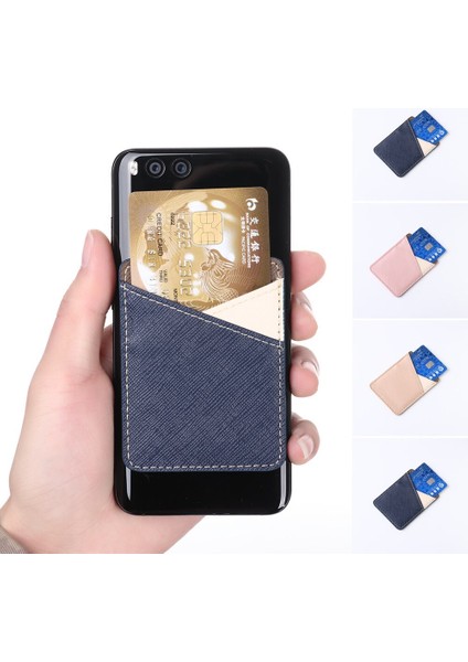 Adet Yeni Moda Kimlik Kredi Kartı Tutucu Yapışkanlı Etiket Cep Telefonu Cüzdan Cebi Elastik Cep Telefonu Cebi Stick-On Kart Çantası (Yurt Dışından) modelleri
