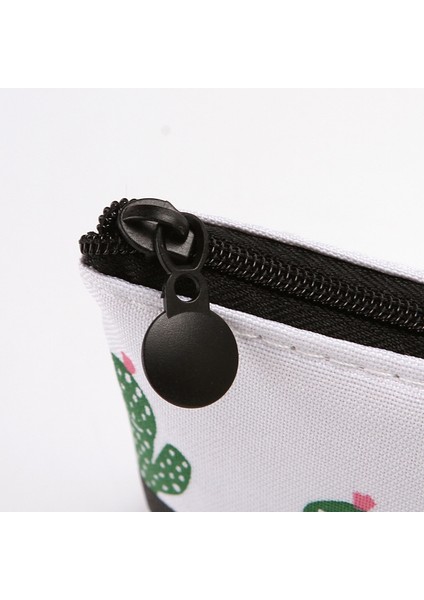 Kadın Kanvas Fermuar Küçük Para Çantaları Kaktüs Baskı Taze Mini Para Tutucu Çantalar Kız Çocuk Cüzdan Anahtar Çanta Kılıfı (Yurt Dışından) modelleri