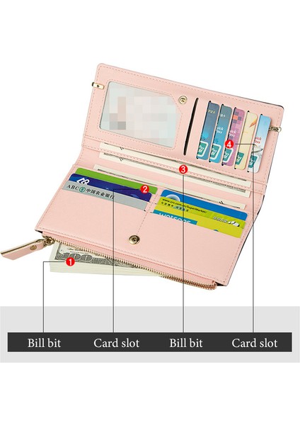 Moda Kadın Cüzdan Uzun Kore Tarzı Marka Kadın Çanta Fermuar Bayanlar Telefon Cüzdan Iki Kat Kadın Bozuk Para Cüzdanı Kart Sahipleri (Yurt Dışından) fırsatları