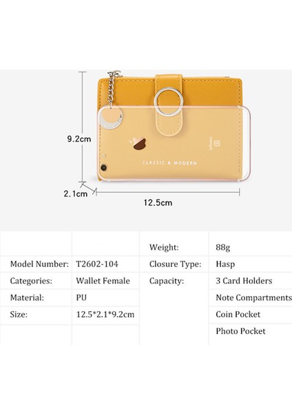 Kadın Kısa Cüzdan Kadın Sevimli Çanta Birçok Bölüm Bayanlar Küçük Debriyaj Para Çantası Bozuk Para Cüzdanı Kart Sahibinin Kadın Ince Cüzdan (Yurt Dışından) fırsatları