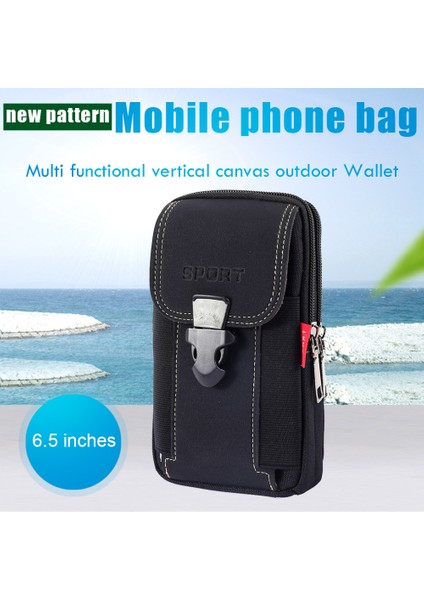 [erkekler Için Cüzdan] Gündelik Taşınabilir Çok Fermuarlı Kanvas Bel Kemeri Serseri (Yurt Dışından) fiyatları