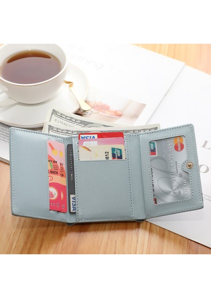 Marka Inek Baskı Cüzdan Kadın Sevimli Kısa Çanta Kart Sahibinin Küçük Üç Katlı Cüzdan Kadın Bozuk Para Cüzdanı (Yurt Dışından) fırsatları