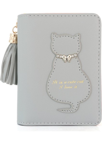 Kadın Çanta Cüzdan Püskül Kısa Kedi Fermuar Bozuk Para Cüzdanı Küçük Tutucu Kart Çanta Cüzdan Çanta Carteira Portefeuille Femme (Yurt Dışından) indirimleri