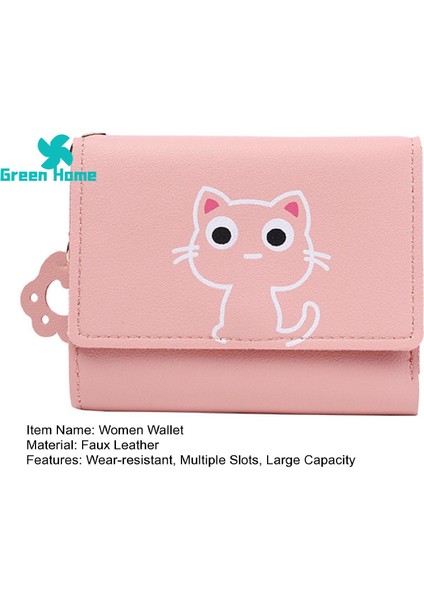 Green Home Bayan Cüzdan Çıtçıtlı Aşınmaya Dayanıklı Üç Katlı Kadın Cüzdan Çanta (Yurt Dışından) fırsatları