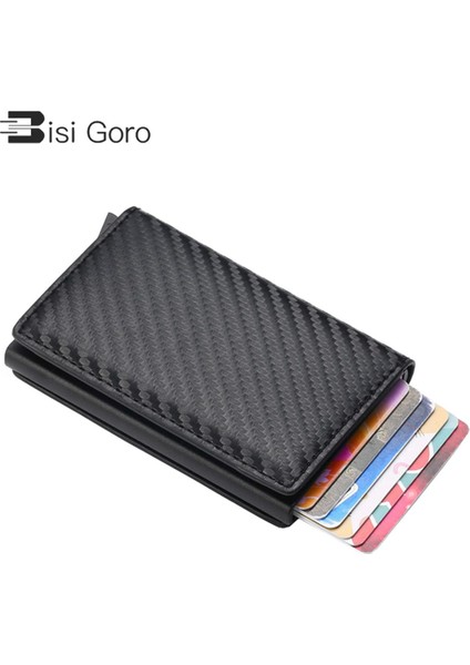 Bısı Goro Akıllı Cüzdan Kartvizitlik Rfid Cüzdan Alüminyum Metal Kredi Iş Mini Kart Cüzdan Dropshipping Erkek Kadın (Yurt Dışından)