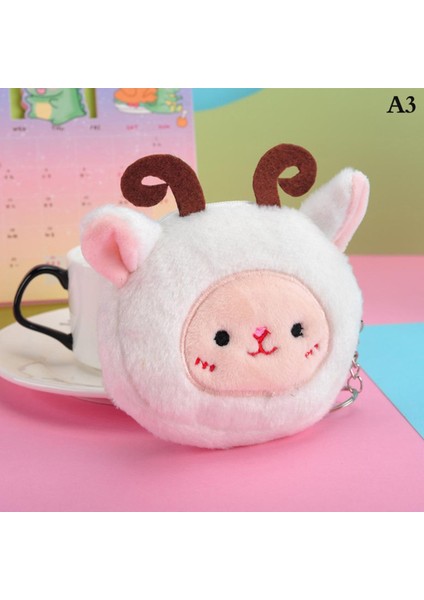 Sevimli Peluş Bozuk Para Cüzdanı Fermuarlı Bozuk Para Cüzdanı Kulaklık Çantası Anahtar Çantası Çocuk Hediyesi (Yurt Dışından)