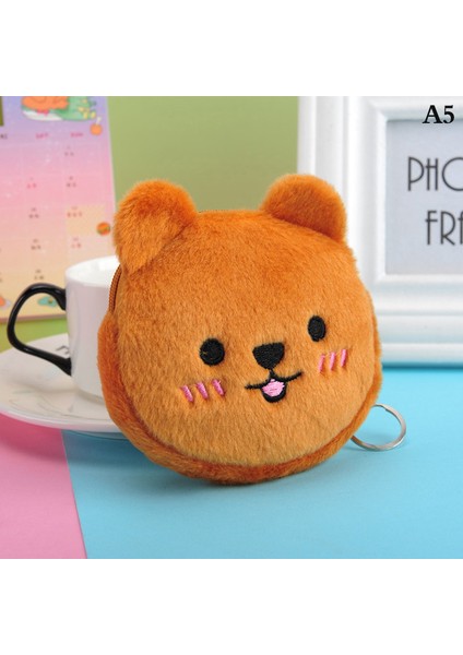 Sevimli Peluş Bozuk Para Cüzdanı Fermuarlı Bozuk Para Cüzdanı Kulaklık Çantası Anahtar Çantası Çocuk Hediyesi (Yurt Dışından) fiyatları