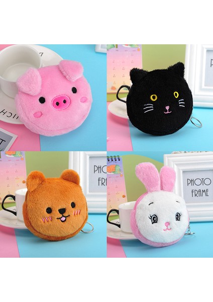 Sevimli Peluş Bozuk Para Cüzdanı Fermuarlı Bozuk Para Cüzdanı Kulaklık Çantası Anahtar Çantası Çocuk Hediyesi (Yurt Dışından) fırsatları