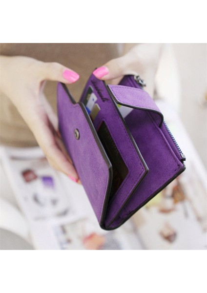 Vintage Tasarım Fermuar Çile Cüzdan Kadın Deri Kadın Çanta Bayan Mat Debriyaj (Yurt Dışından) indirimleri