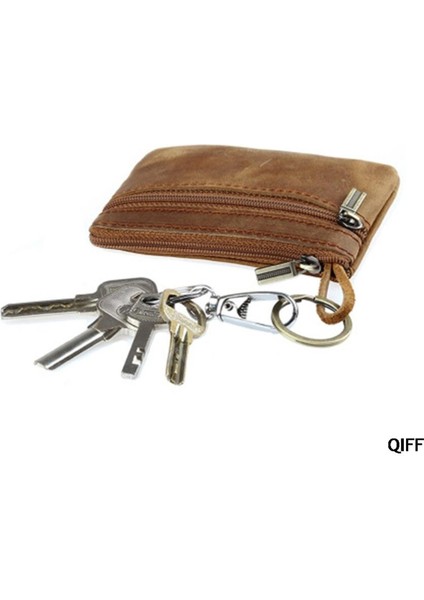 [happytree] Sığır Derisi Ince Bozuk Para Cüzdanı Kadın Bozuk Para Cüzdanı Erkek Fermuar Etrafında Cüzdan Kart Sahibinin (Yurt Dışından)