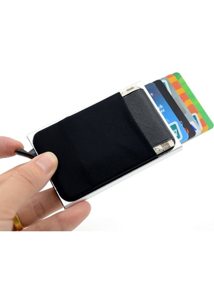 Yuecımıe Ince Alüminyum Cüzdan Esneklik Geri Kese Kımlık Kredi Kartı Tutucu Mini Rfıd Cüzdan Otomatik Pop Up Banka Kartı Kılıfı (Yurt Dışından) fırsatları