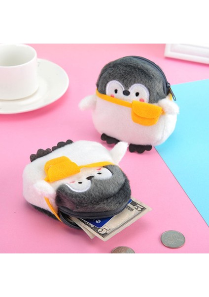 [happytree] Küçük Penguen Bozuk Para Cüzdanı Sevimli Peluş Yumuşak Mini Cüzdan Kız Erkek Ruj Çantası Veri Hattı Çantası Karikatür Nötr Hayvan Çanta Anahtarlığı (Yurt Dışından) fırsatları