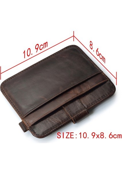 100% Dana Derisi Ince Kredi Kartı Tutucu Mini Cüzdan Anahtar Tutucu Banka Kredi Kartı Durumda Çanta Küçük Nakit Çanta Klip Cep (Yurt Dışından) fırsatları