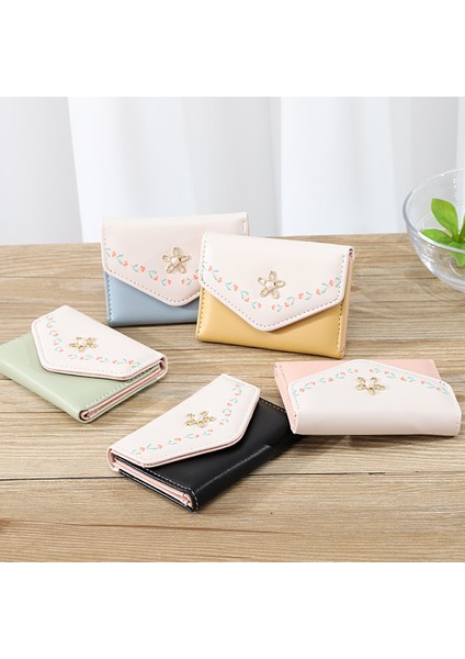 Yfashion Kadın Küçük Cüzdan Sevimli Tatlı Çiçek Bozuk Para Cüzdanı Çoklu Kart Yuvası Üç Katlı Cüzdan Kızlar Için Hediyeler (Yurt Dışından) modelleri