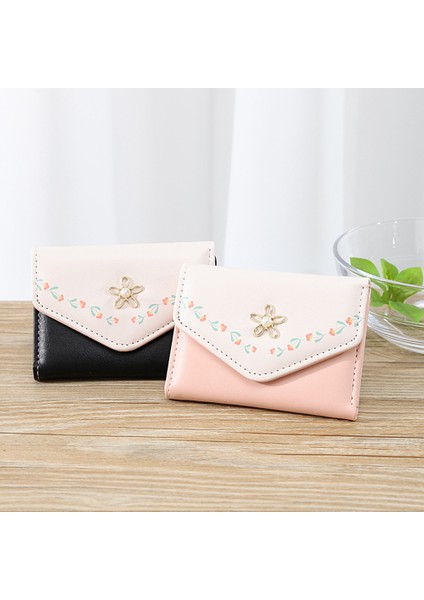 Yfashion Kadın Küçük Cüzdan Sevimli Tatlı Çiçek Bozuk Para Cüzdanı Çoklu Kart Yuvası Üç Katlı Cüzdan Kızlar Için Hediyeler (Yurt Dışından) fırsatları