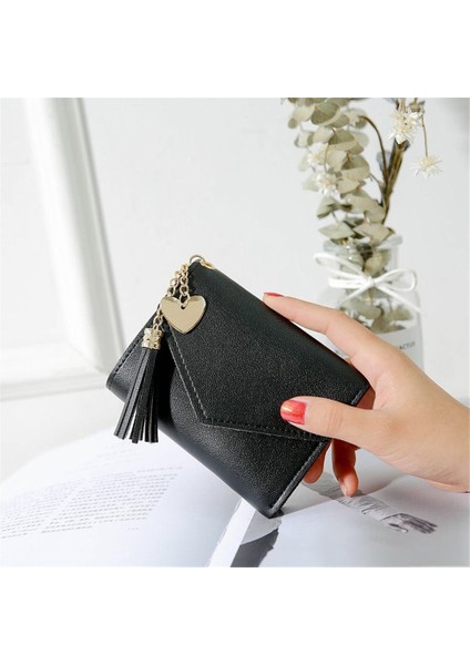 [happytree] Bahar ve Yaz Yeni Kısa El Tipi Trend Kalp Şeklinde Kolye Basit Moda Çok Fonksiyonlu Lychee Desen Kadın Cüzdan (Yurt Dışından) fiyatları