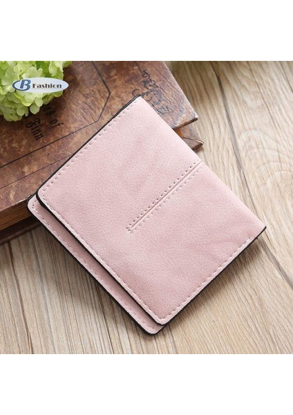 Basit Kadın Kısa Çanta Kart Sahibinin Düz Renk Iki Kat Debriyaj Para Çantası Bayan Kız Rahat Cüzdan (Yurt Dışından) indirimleri