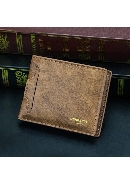 Erkek Cüzdan Yeni Kısa Stil Moda Rahat Büyük Kapasiteli Çoklu Kart Yuvaları Beraberlik Kartı Para Çantası Kart Kılıfı (Yurt Dışından)