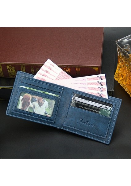 Erkek Cüzdan Yeni Kısa Stil Moda Rahat Büyük Kapasiteli Çoklu Kart Yuvaları Beraberlik Kartı Para Çantası Kart Kılıfı (Yurt Dışından) fırsatları