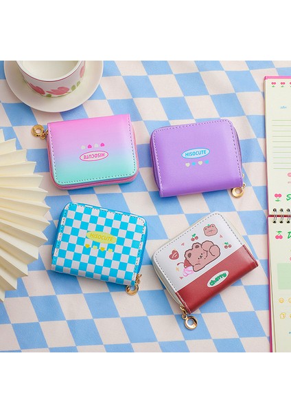 Kadın Cüzdan Ayı Köpek Baskı Öğrenci Kart Sahipleri Fermuarlı Bozuk Para Cüzdanı Çocuklar Hediye (Yurt Dışından) fırsatları