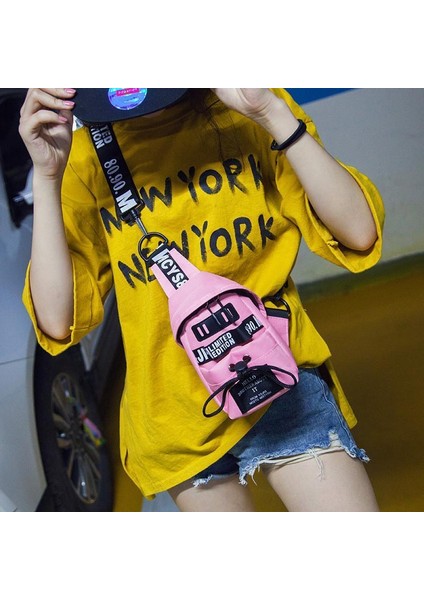 Kadın Crossbody Çanta Kore Serin Sokak Stili Küçük Göğüs Çanta Moda Çanta (Yurt Dışından) modelleri