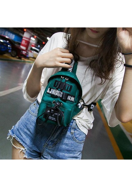 Kadın Crossbody Çanta Kore Serin Sokak Stili Küçük Göğüs Çanta Moda Çanta (Yurt Dışından) indirimleri