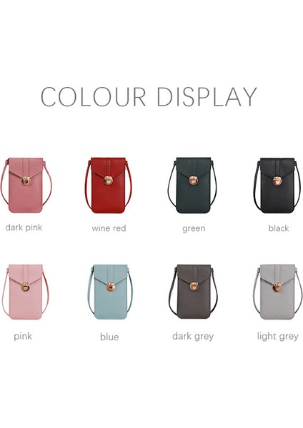 Adet Kadın Moda Kilit Crossbody Çanta Dokunmatik Ekran Pu Omuz Çantası Cep Telefonu Cep Cüzdan Kadınlar Için Crossbody Cep Telefonu Çantası (Yurt Dışından) fırsatları