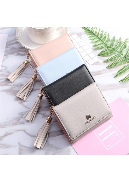 Sevimli Kadın Cüzdan Deri Kart Sahibinin Mini Püskül Küçük Cüzdan Bozuk Para Cüzdanı Kadın Kız Kart Durumda Kısa Çoklu Kart Cep Cüzdan (Yurt Dışından) fiyatları