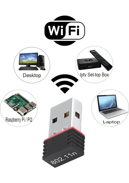 USB Wifi Adaptörü Kablosuz Wifi Internet Alıcı Ağ Kartı Masaüstü Bilgisayar Pc 300 Mbps 802.11N