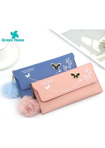 Yeşil Ev Kart Sahibi Hafif Çok Yuvalı Peluş Top Kadın Cüzdan (Yurt Dışından) indirimleri