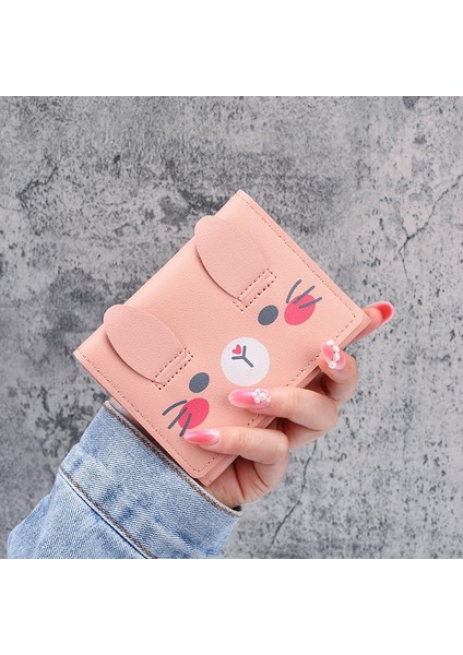 Yeni Stil Kısa Cüzdan Öğrenci Sevimli Çantalar Moda Desen Kadın Mini Düz Renk Üçe Katlanmış Öğrenci Cüzdanı (Yurt Dışından) fırsatları