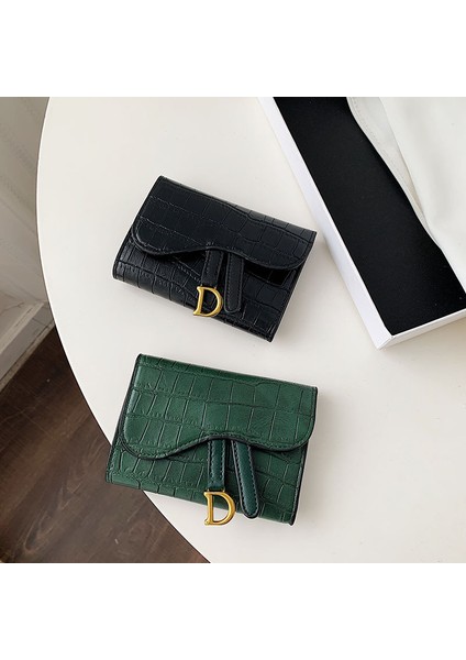 2022 Yeni Küçük Kart Çantası Kadın Zarif High-End Kompakt Çoklu Kart Hafif Lüks Net Kırmızı Niş Tasarım Timsah (Yurt Dışından) indirimleri