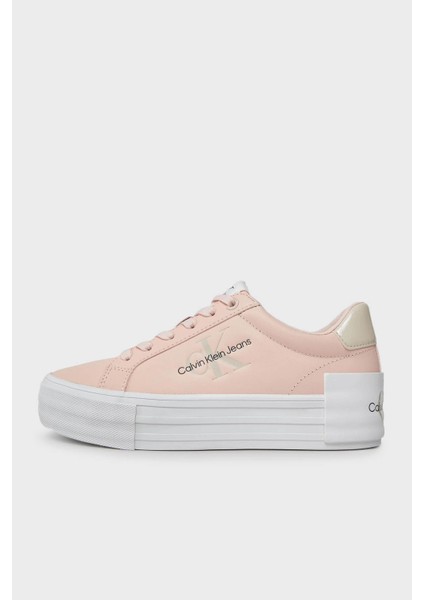 Logolu Flatform Deri Sneaker Ayakkabı YW0YW012940J2 Bayan Ayakkabı YW0YW01294 0j2