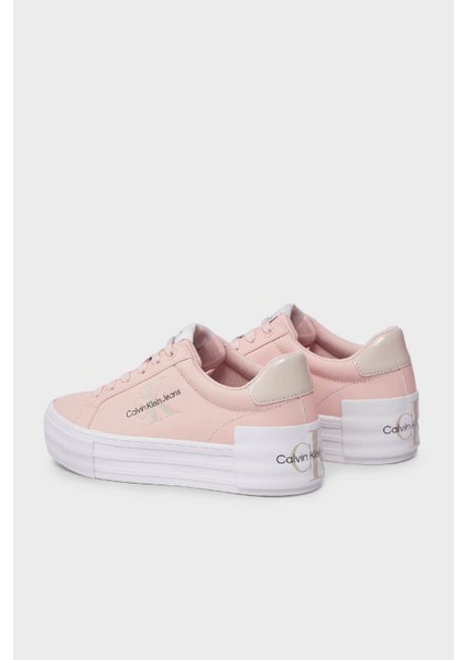 Logolu Flatform Deri Sneaker Ayakkabı YW0YW012940J2 Bayan Ayakkabı YW0YW01294 0j2