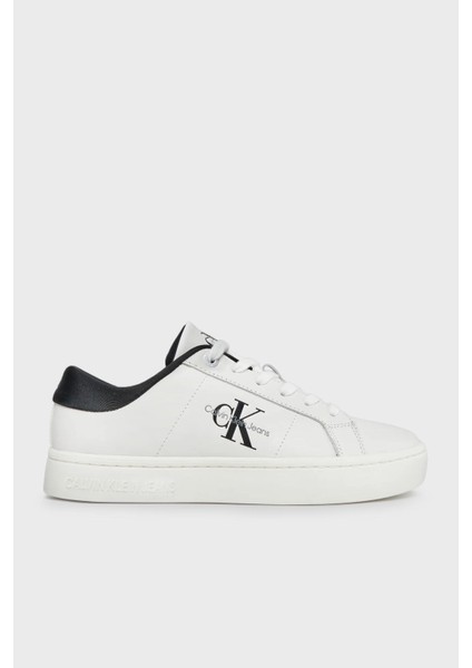 Calvin Klein Deri Sneaker Ayakkabı YW0YW014440GM Bayan Ayakkabı YW0YW01444 0gm