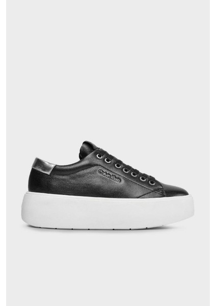 Calvin Klein Kalın Tabanlı Deri Sneaker Ayakkabı HW0HW018610GN Bayan Ayakkabı HW0HW01861 0gn