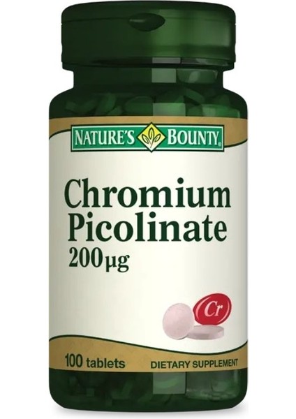 Chromium Picolinate 200 Mcg Takviye Edici Gıda 100 Tablet