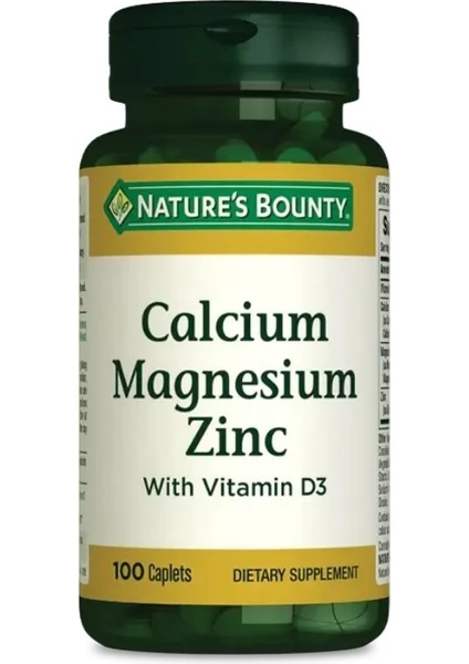 Nature's Bounty Calcium Magnesium Zinc 100 Tablet