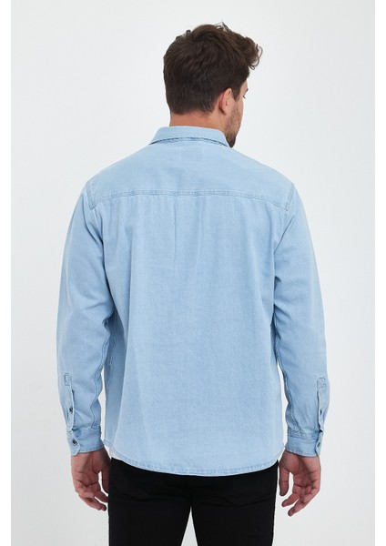 Mertens 010 Erkek Regular Fıt Denim Gömlek RD24KE031186