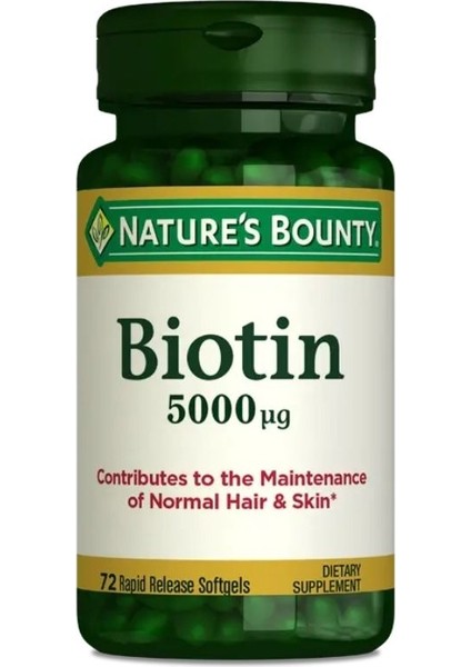 Biotin 5000 mcg 72 Kapsül