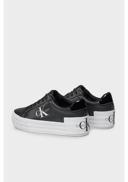 Calvin Klein Logolu Flatform Deri Sneaker Ayakkabı YW0YW012940GM Bayan Ayakkabı YW0YW01294 0gm